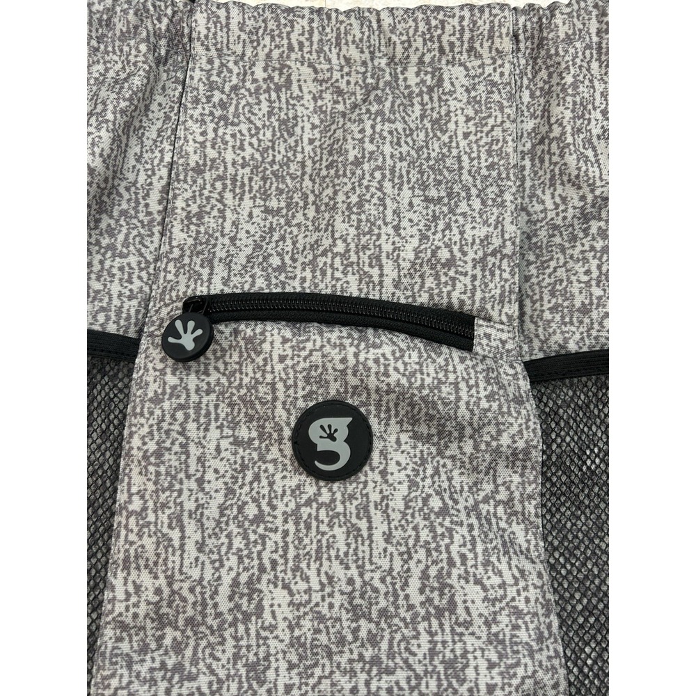Geckobrands Drawstring‎ Backpack Black Gray Sports Bag - Picture 3 of 11